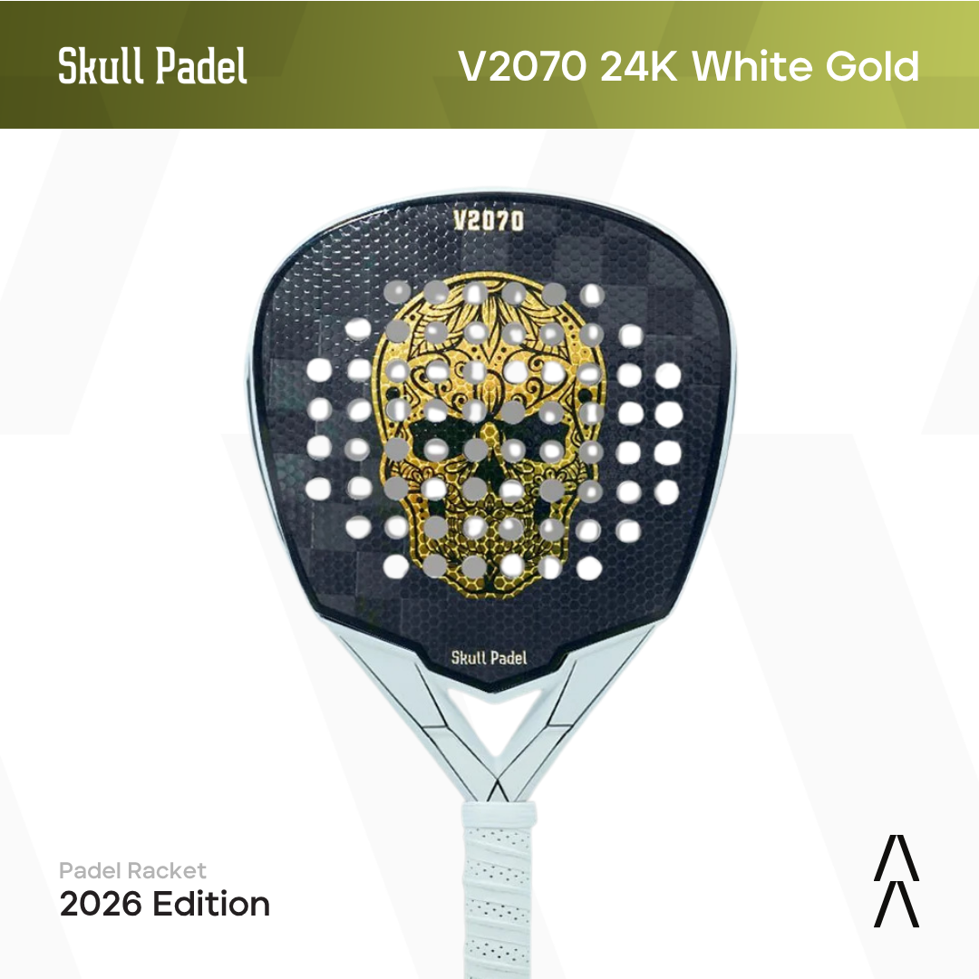 Skull Padel V2070 24K White Gold - Raket Padel Tenis/Padel Racket