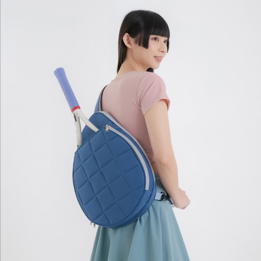Swing Swish Swoosh Tennis Racquet Slingbag Padded Indigo