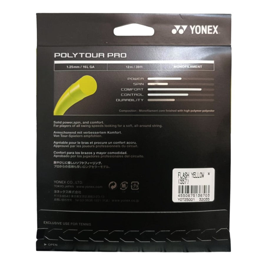 String Yonex Polytour Pro 15th Anniversary Gauge 16L - 1.25mm (Flash Yellow)