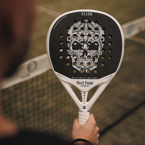 Skull Padel V1150 24K Carbon White Skull