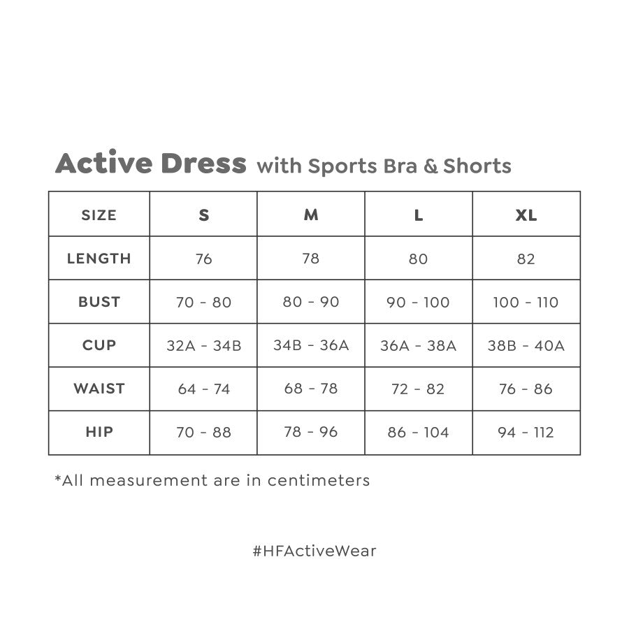Happyfit Active Dress With Built In Sports Bra and Shorts