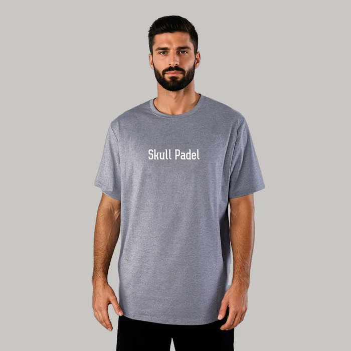 Skull Padel Sportshirt Men Grey White
