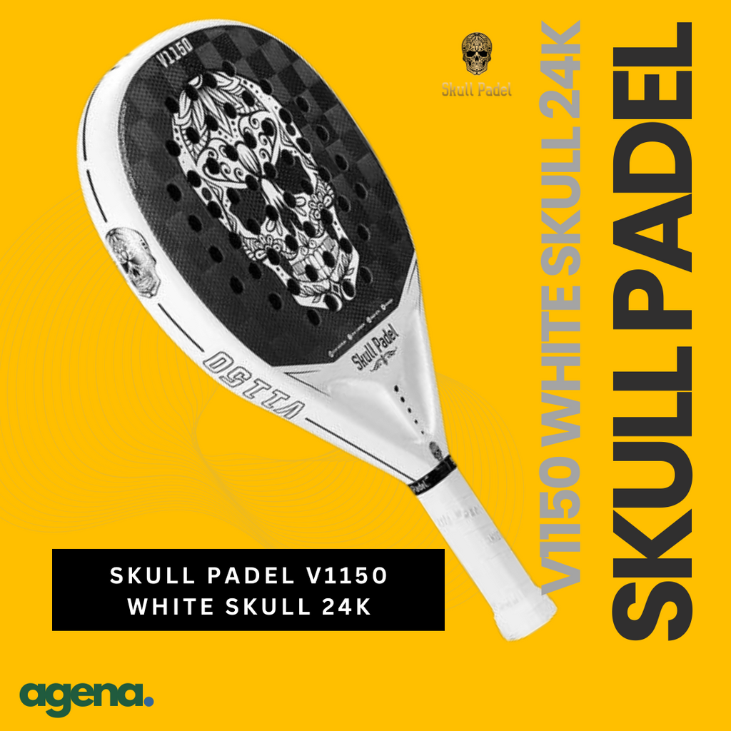 Skull Padel V1150 24K Carbon White Skull
