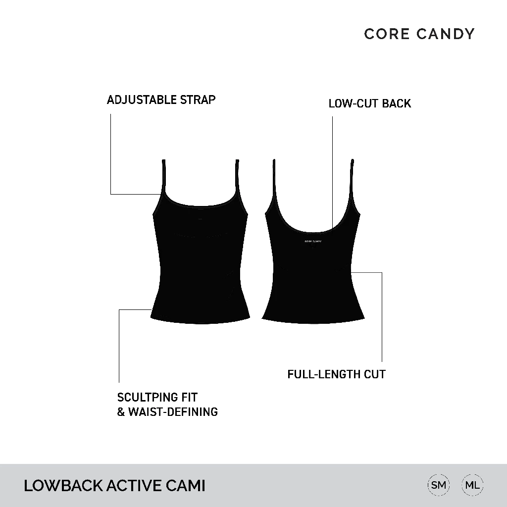 Core Candy Lowback Cami Active Tank