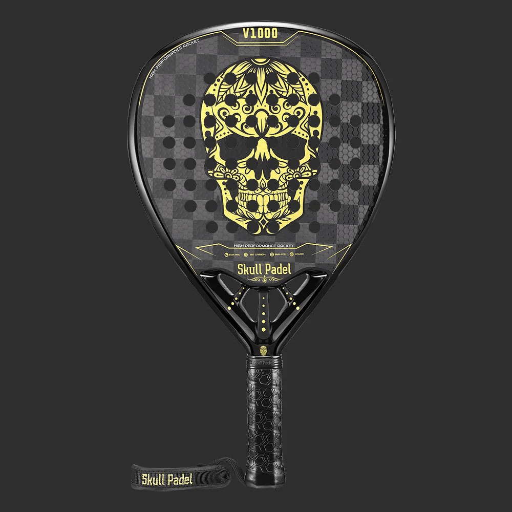Skull Padel V1000 Black Gold Skull 18K Carbon