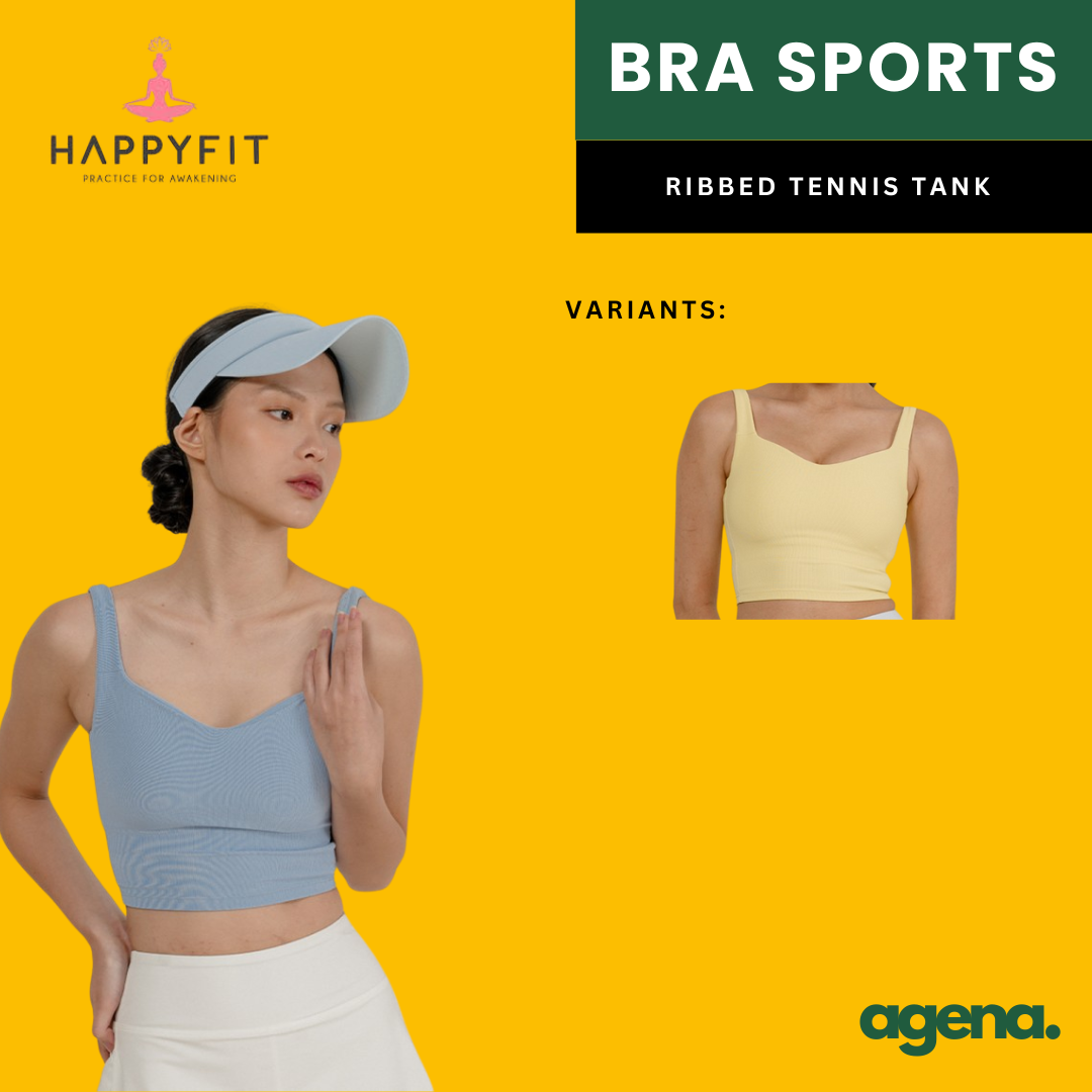 Happyfit Ribbed Tennis Tank Sports Bra