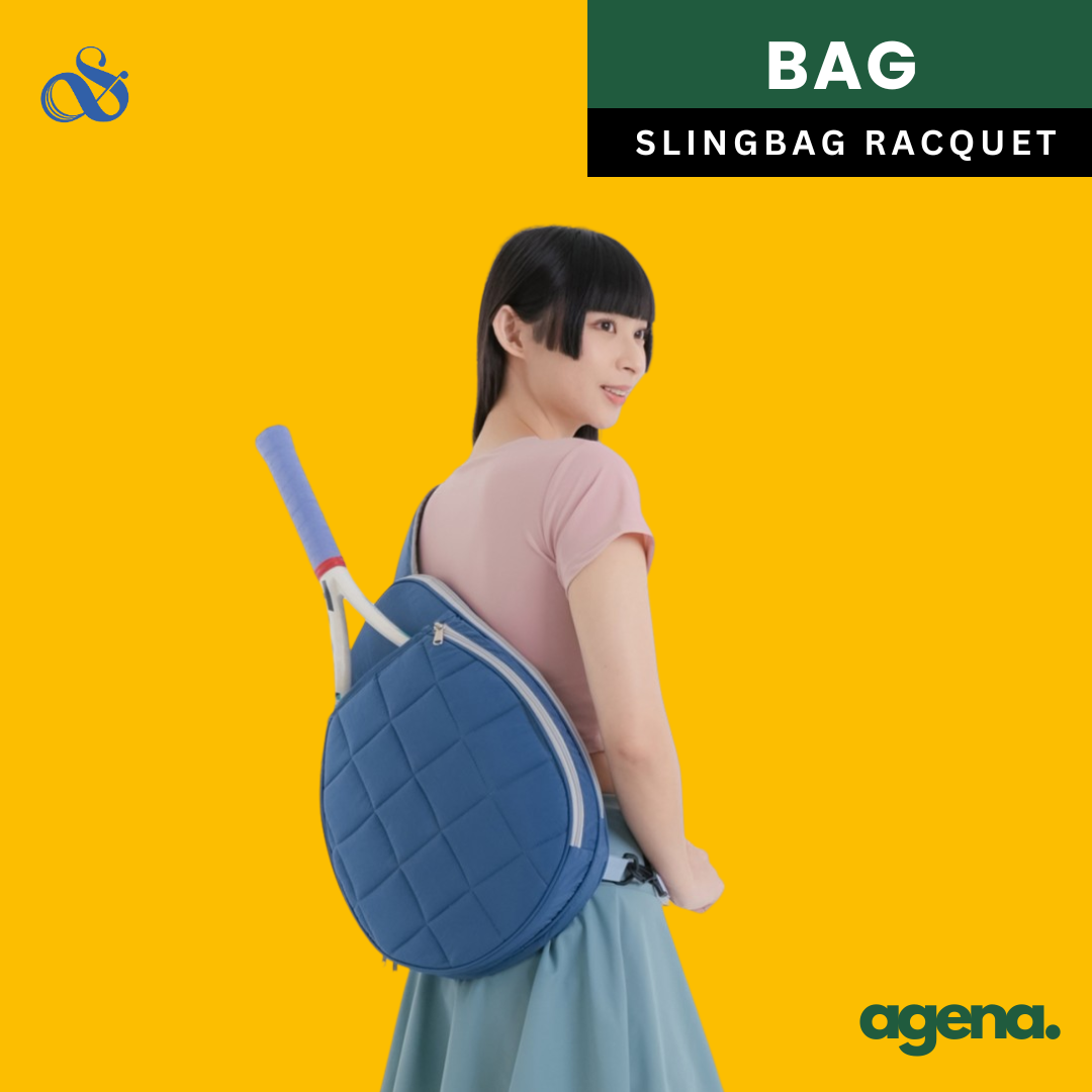 Swing Swish Swoosh Tennis Racquet Slingbag Padded Indigo