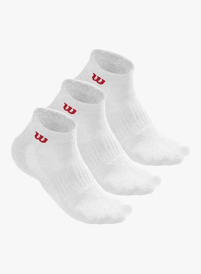 Wilson Men's White Quarter Sock 3 Pair
