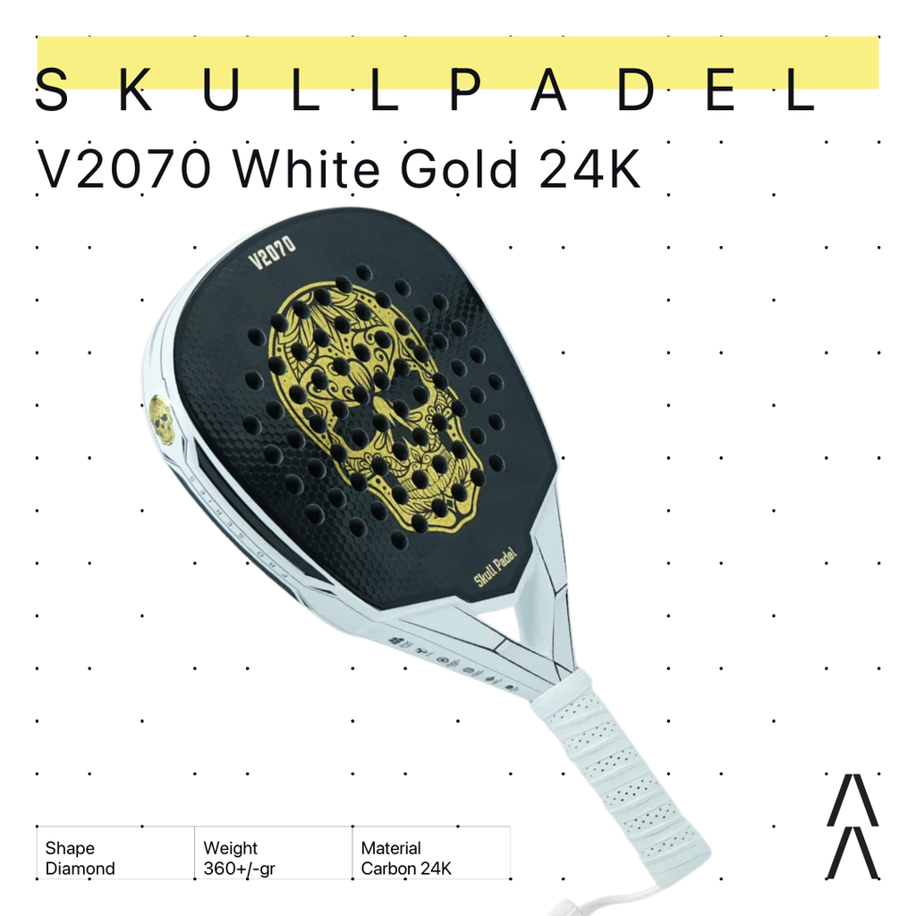 Skull Padel V2070 24K White Gold
