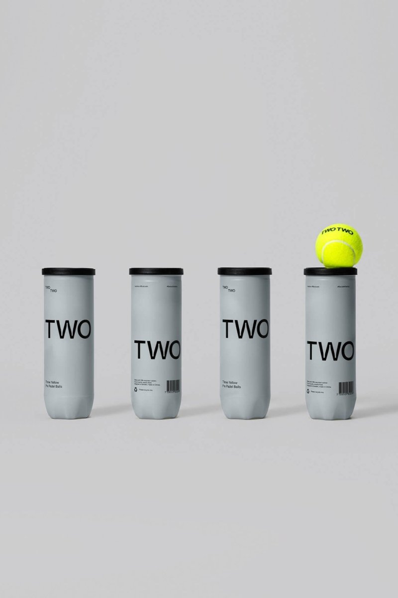 TWOTWO Pro Padel Balls 'SOCIAL ATHLETICS' Yellow