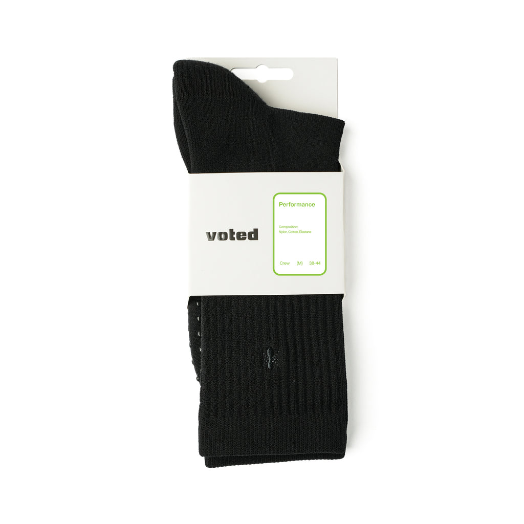 Voted Padel Series Crew Black Socks