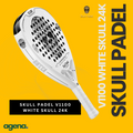 Skull Padel V1100 24K Carbon White Skull