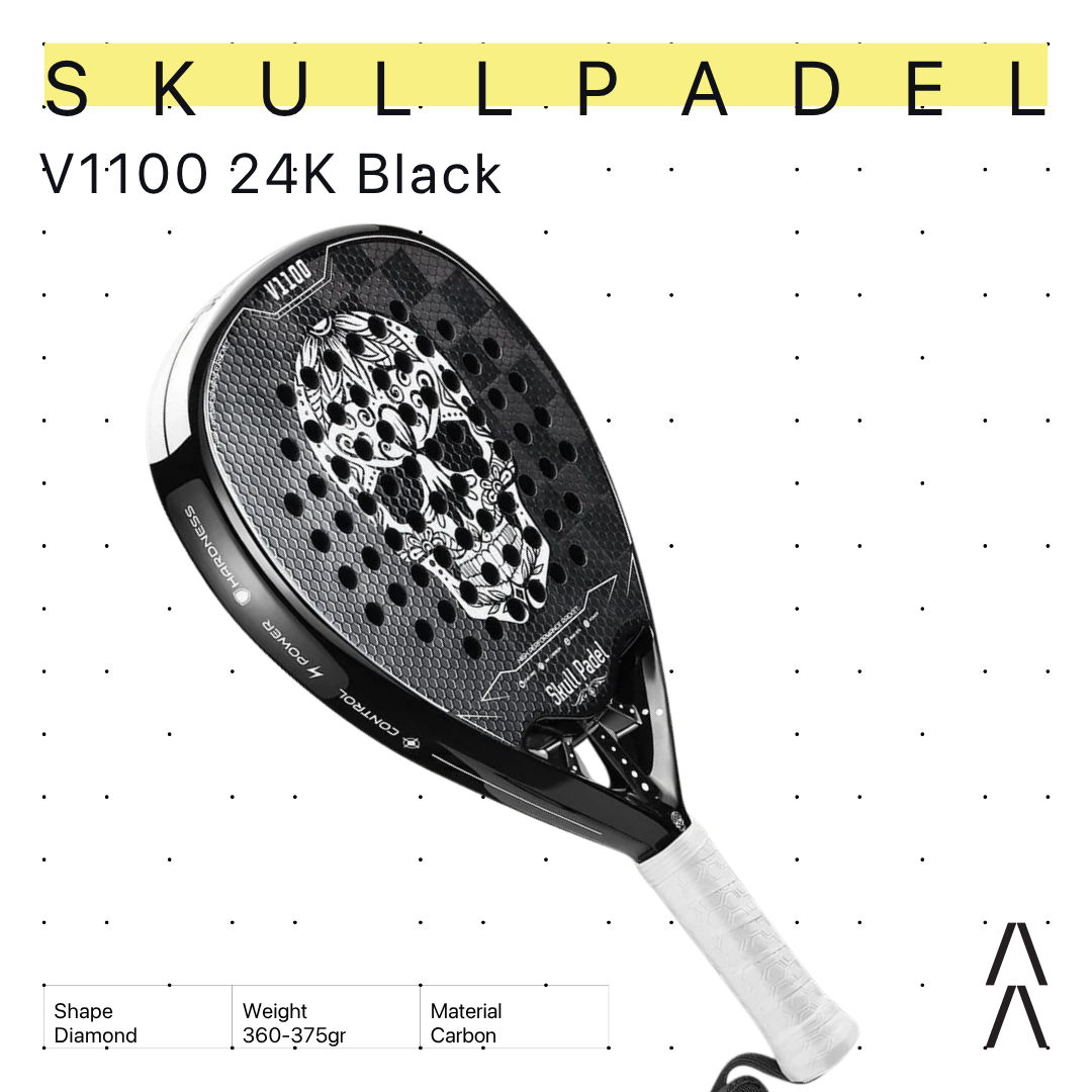 Skull Padel V1100 24K Carbon Black Skull