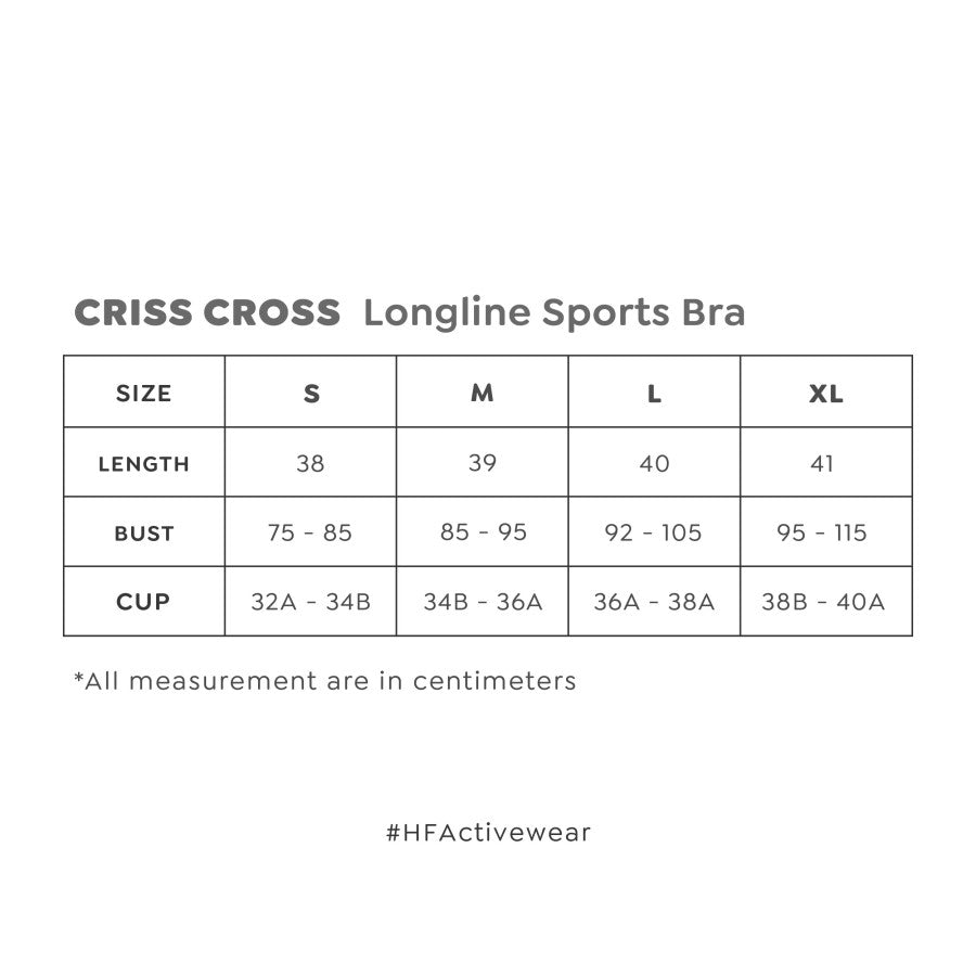 Happyfit Criss Cross Longline Sports Bra