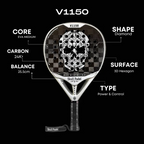 Skull Padel V1150 24K Carbon Silver