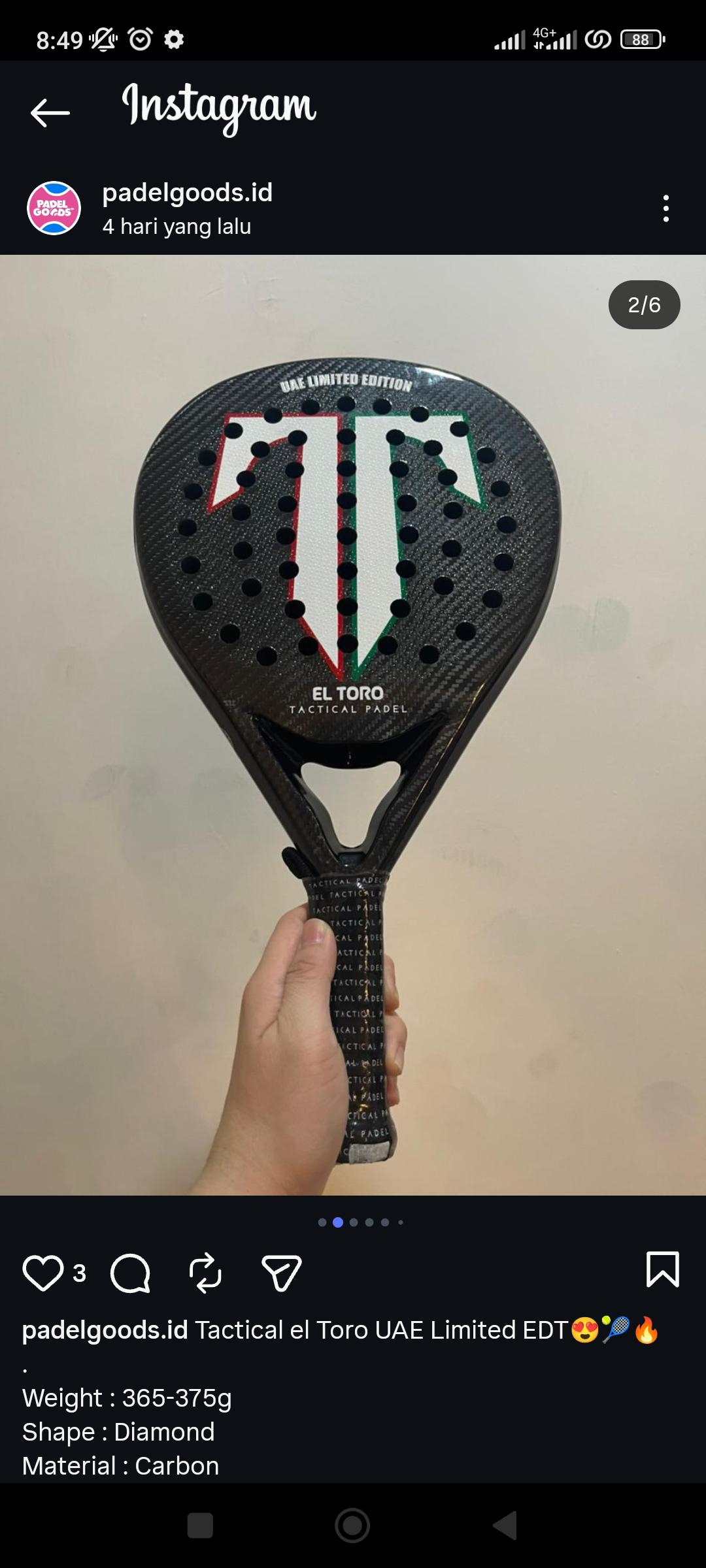 Tactical Padel El Toro UAE Limited Edition