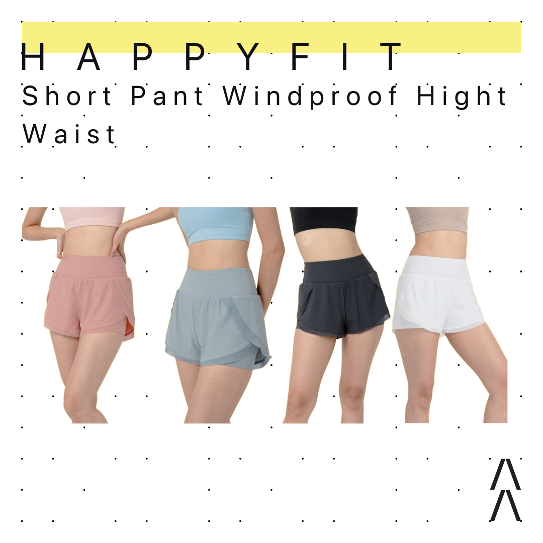 Happyfit Short Pant Windproof High Waist