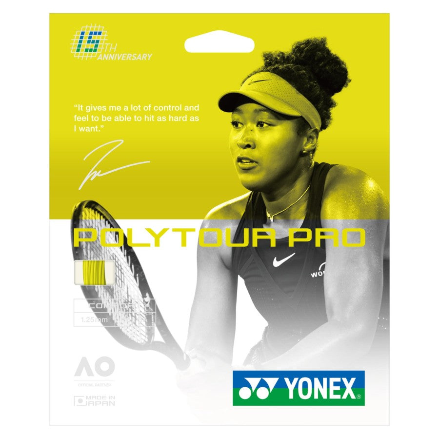 String Yonex Polytour Pro 15th Anniversary Gauge 16L - 1.25mm (Flash Yellow)