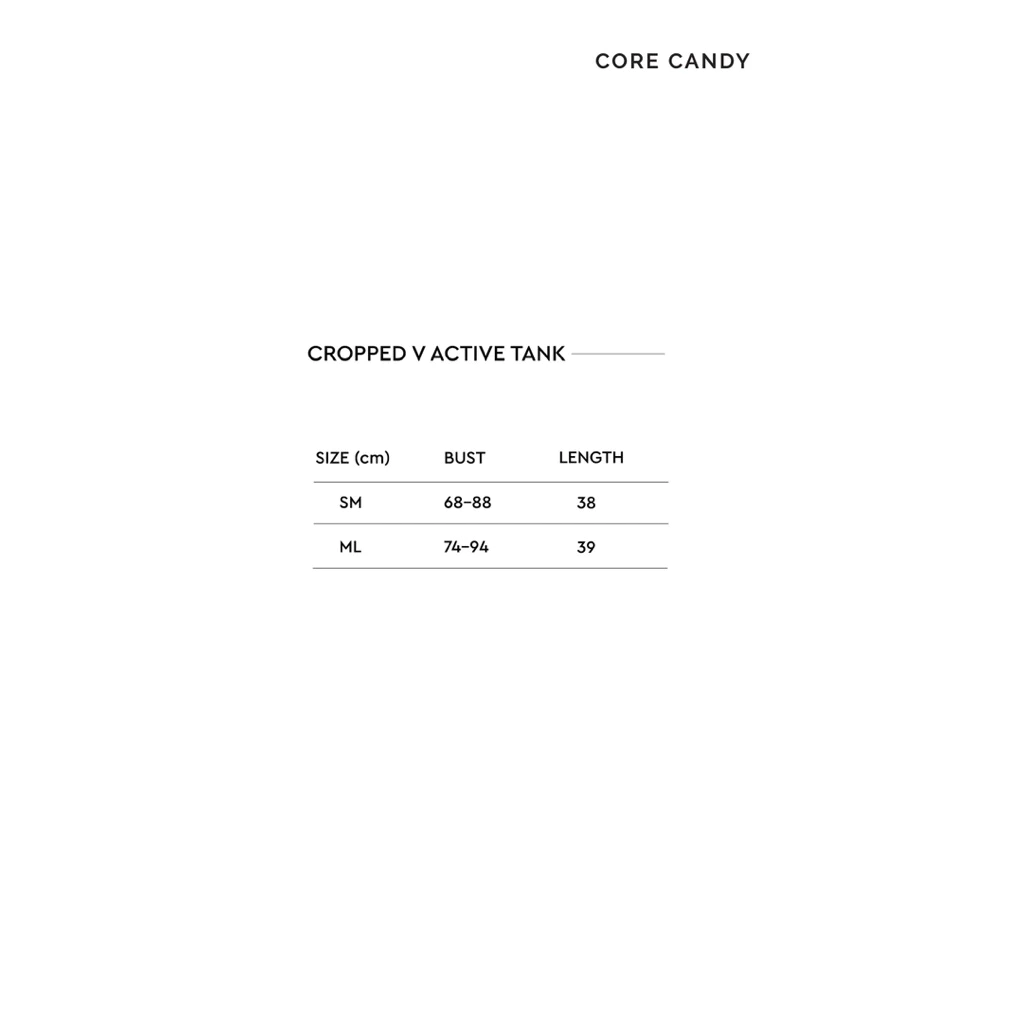 Core Candy Cropped V Active Tank