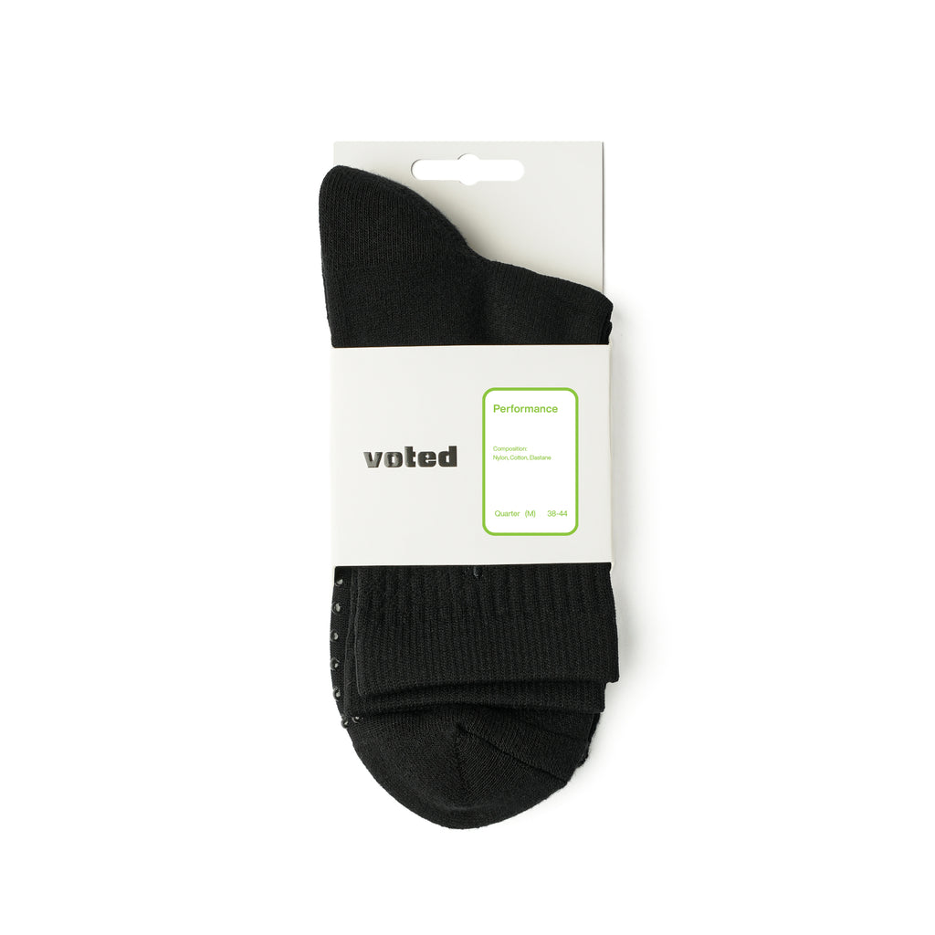 Voted Padel Series Quarter Black Socks
