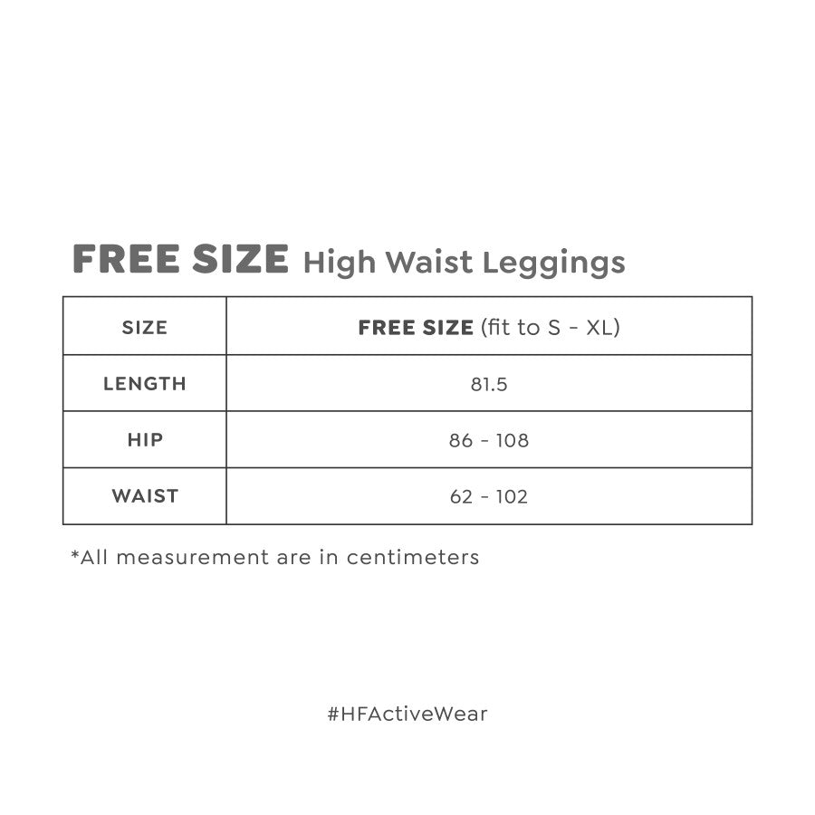 Happyfit Everyday Free Size Fit To XL High Waist Leggings