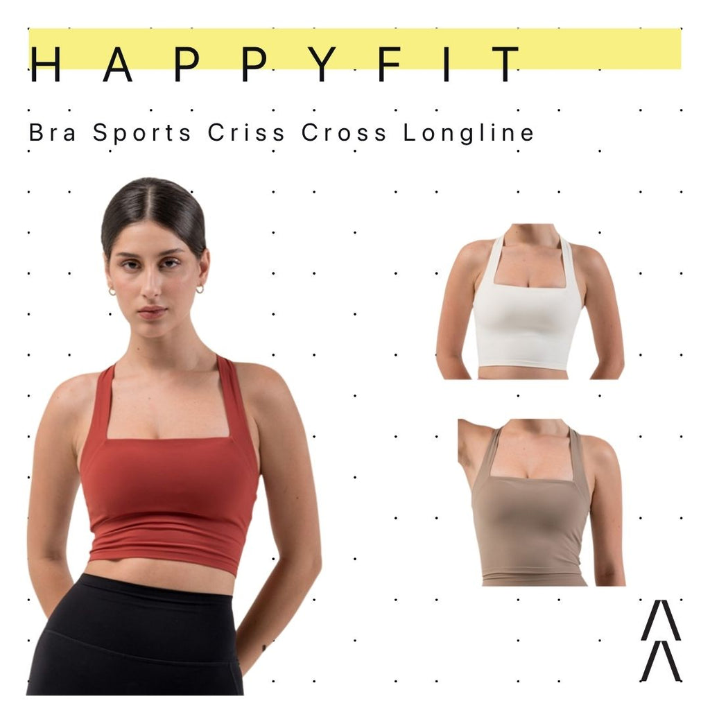 Happyfit Criss Cross Longline Sports Bra