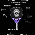 Skull Padel V1010 3K Carbon Purple Edition