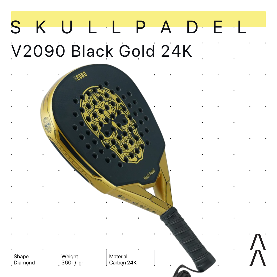 Skull Padel V2090 24K Black Gold