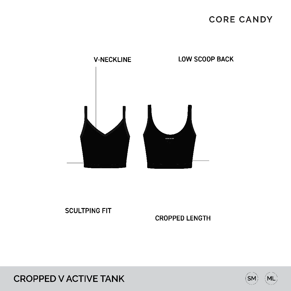 Core Candy Cropped V Active Tank