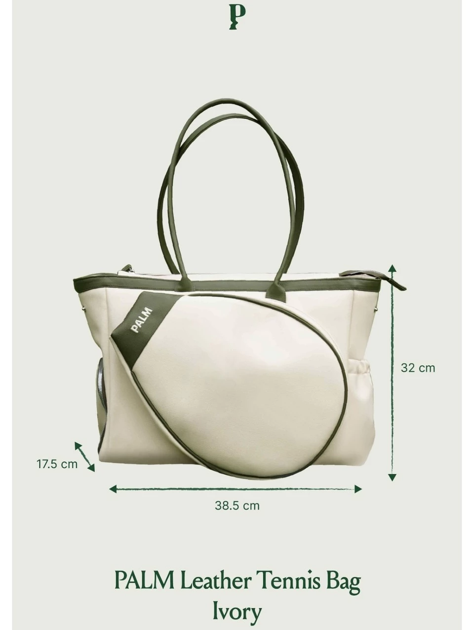 Palm Playwear Leather Tennis Bag