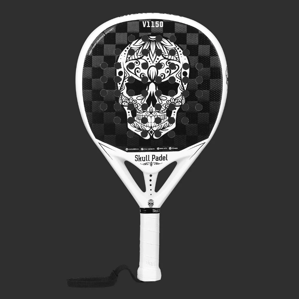 Skull Padel V1150 24K Carbon White Skull