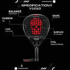 Skull Padel V1010 3K Carbon Red Edition