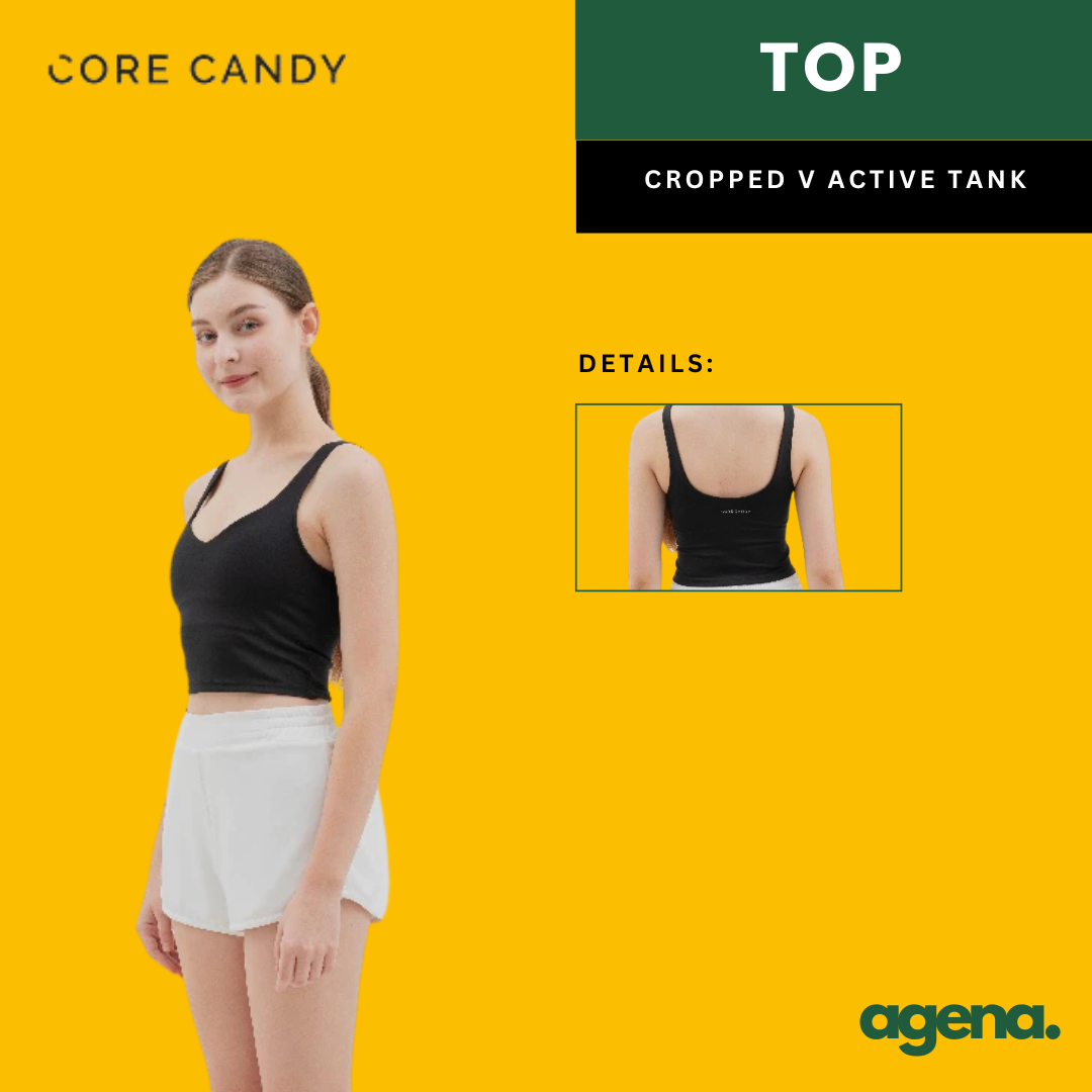 Core Candy Cropped V Active Tank