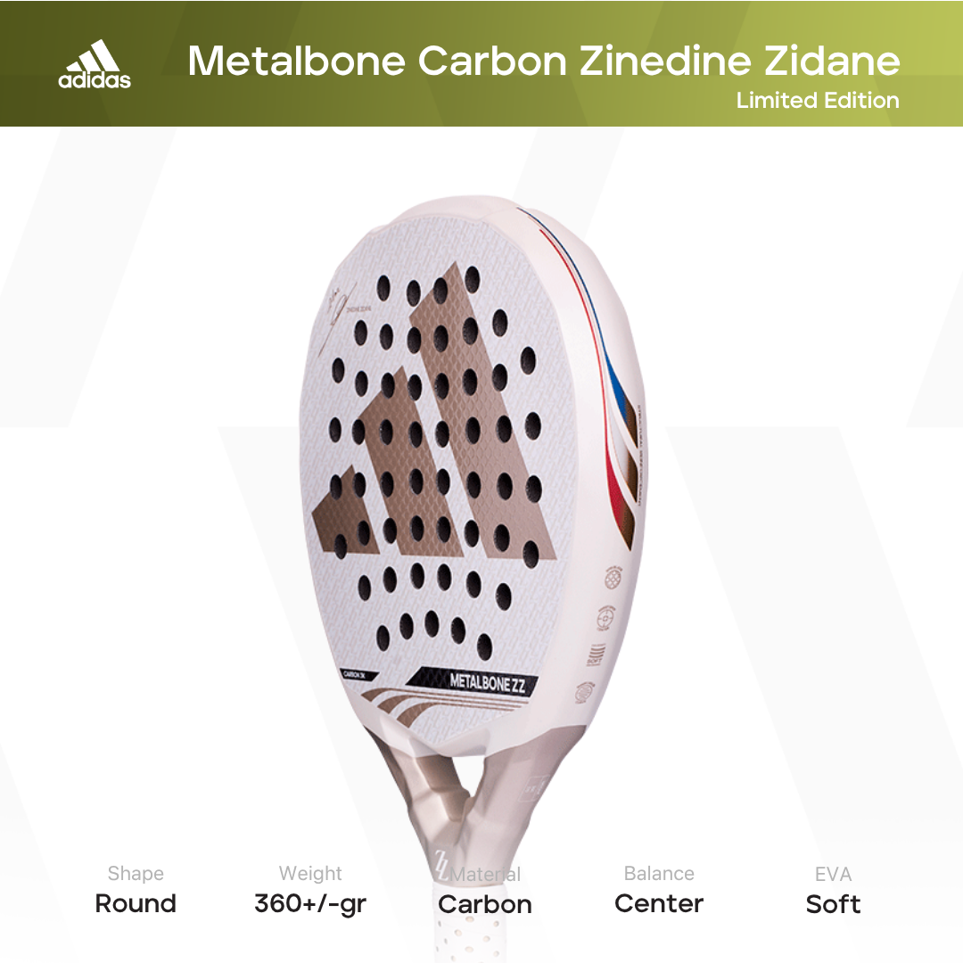 Adidas Padel Metalbone Zinedine Zidane Carbon Limited Edition 2026 - Raket Padel Tenis/Padel Racket