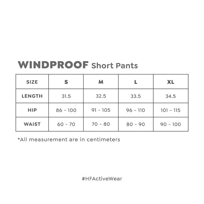 Happyfit Short Pant Windproof High Waist