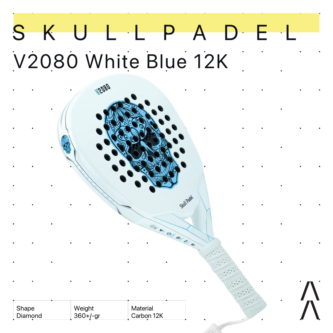Skull Padel V2080 12K White Blue