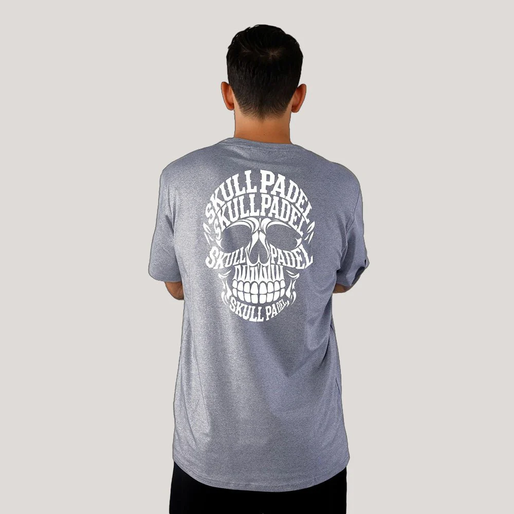 Skull Padel Sportshirt Men Grey White