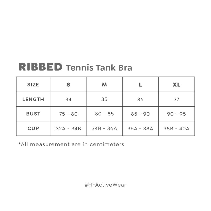 Happyfit Ribbed Tennis Tank Sports Bra