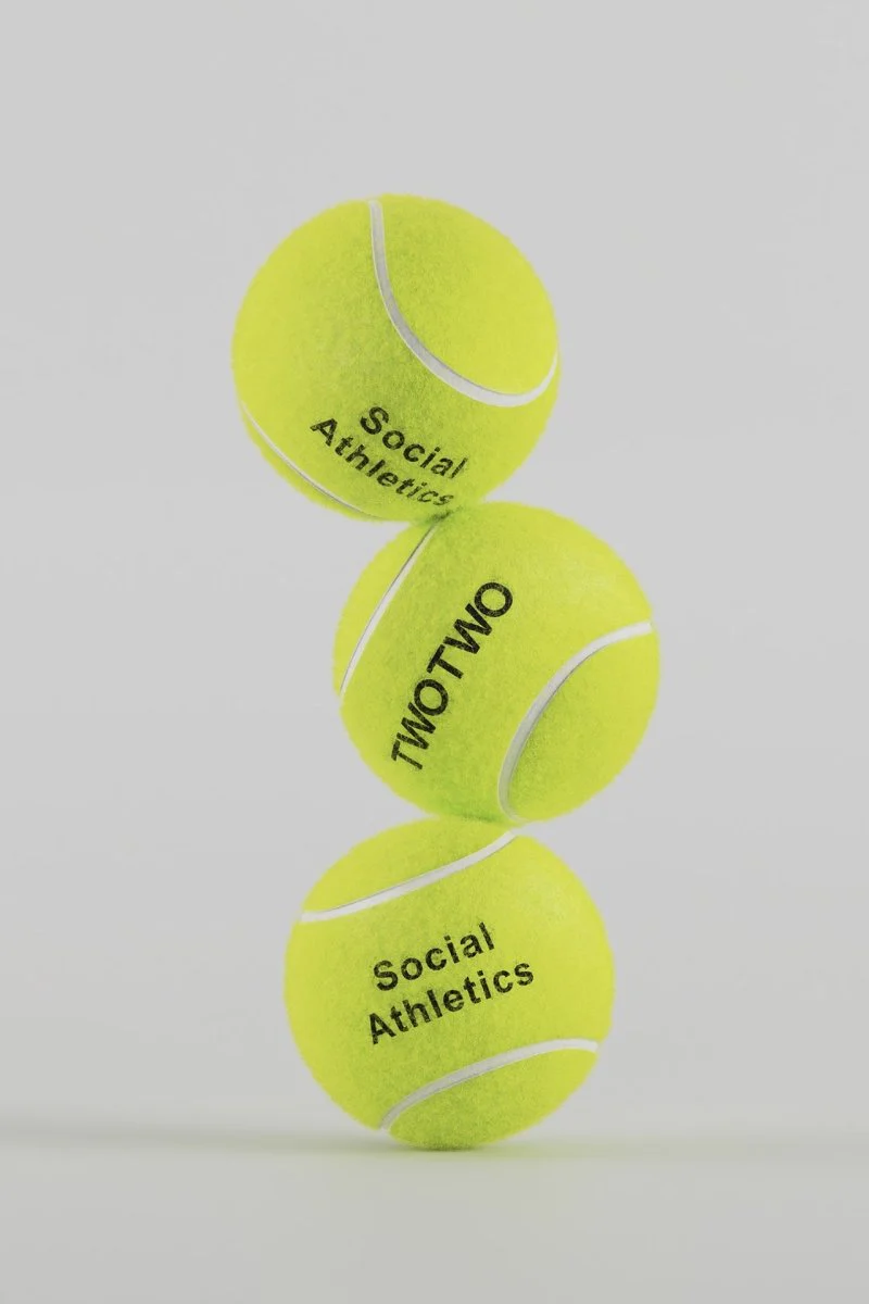 TWOTWO Pro Padel Balls 'SOCIAL ATHLETICS' Yellow