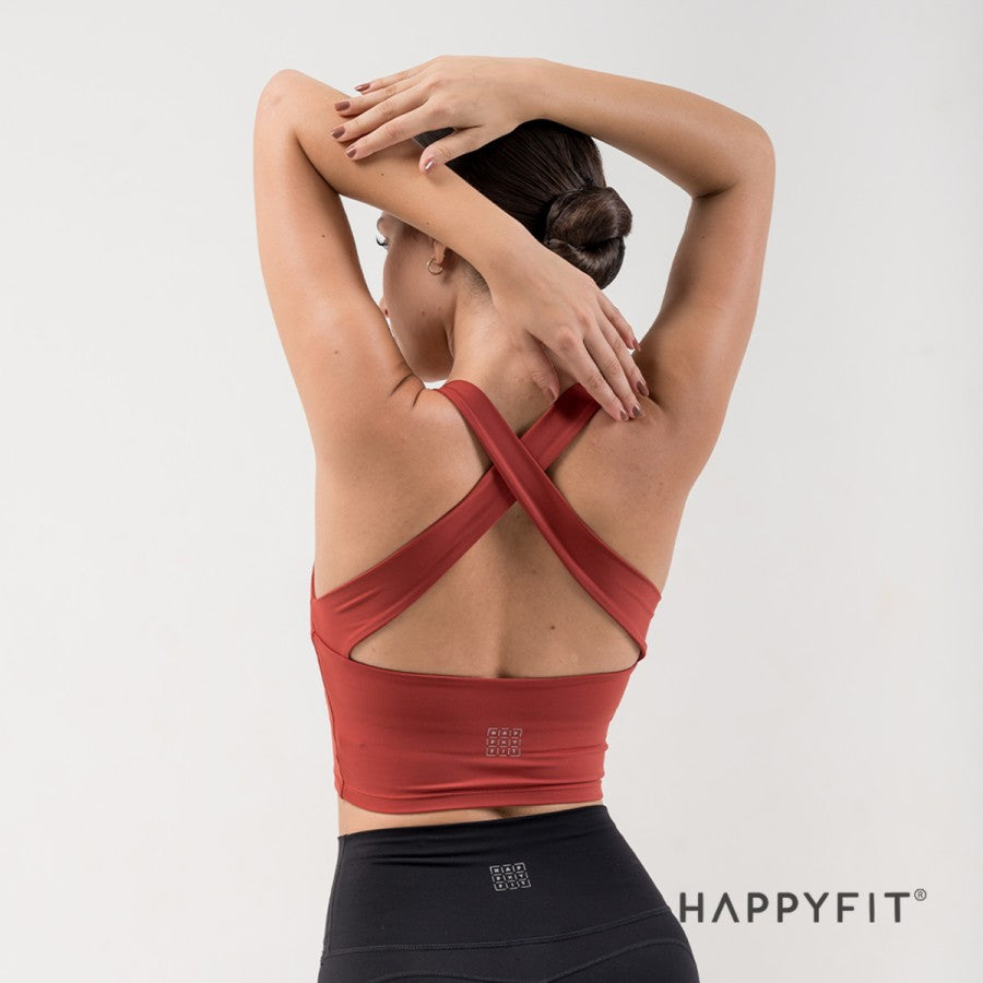 Happyfit Criss Cross Longline Sports Bra