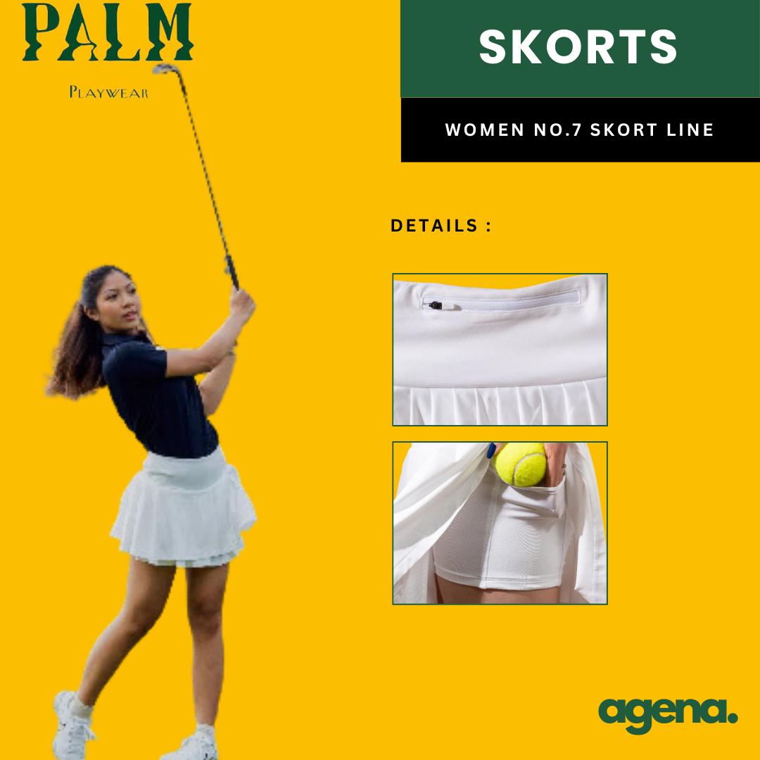 Palm Playwear Women No.7 Skort Line White