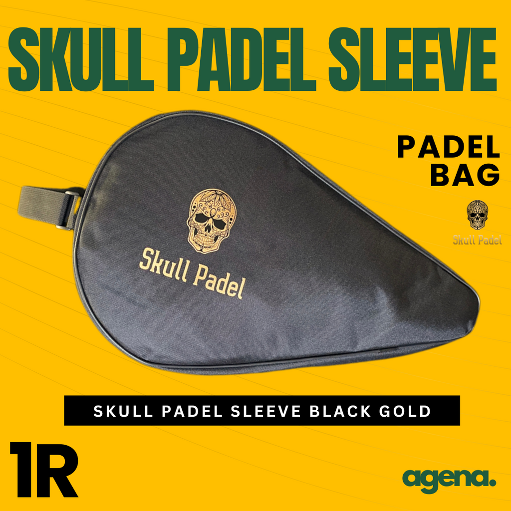 Skull Padel Sleeve Gold Black